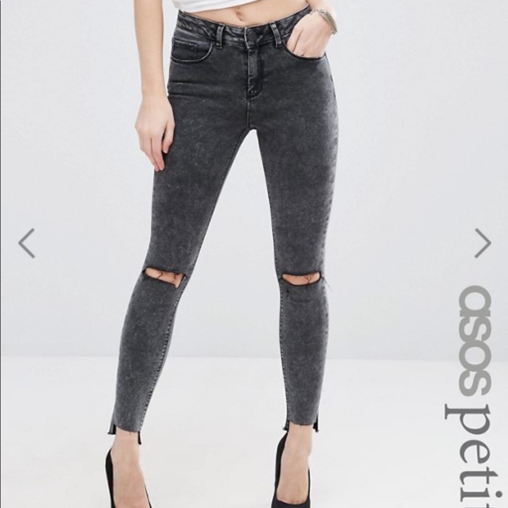 ASOS Petite Jeans in Acid Black W25